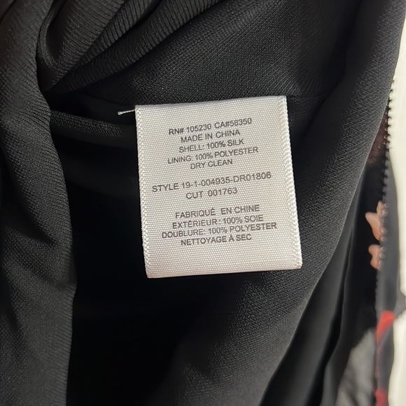 Joie Nour Women's Dress Small S Black Floral Print Silk Ruffle Peplum - Picture 5 of 7